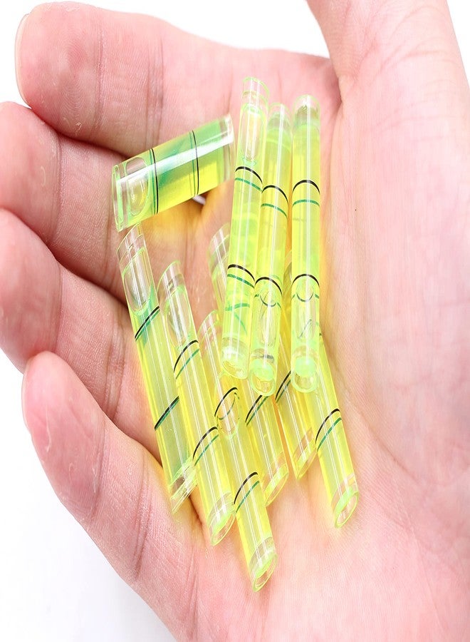 Chiloskit 10 Pcs Mini Bubble Level Tool, Cylindrical Plastic Bubble Spirit Level Vials for TV Picture Frame Hanging Layout Tool, 1.4inch - Image 4